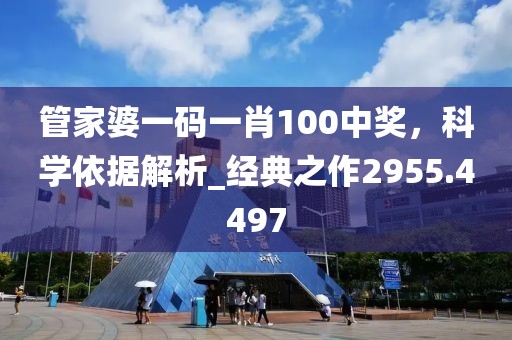 管家婆一碼一肖100中獎(jiǎng)，科學(xué)依據(jù)解析_經(jīng)典之作2955.4497