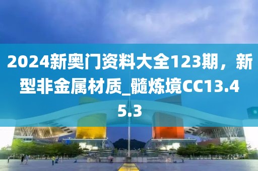 2024新奧門(mén)資料大全123期，新型非金屬材質(zhì)_髓煉境CC13.45.3
