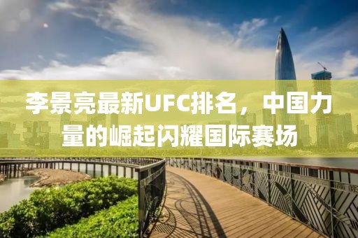 李景亮最新UFC排名，中國力量的崛起閃耀國際賽場