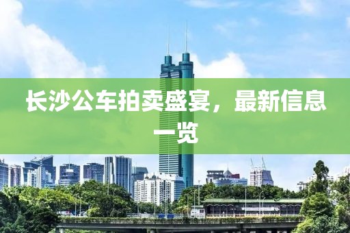 長沙公車拍賣盛宴，最新信息一覽