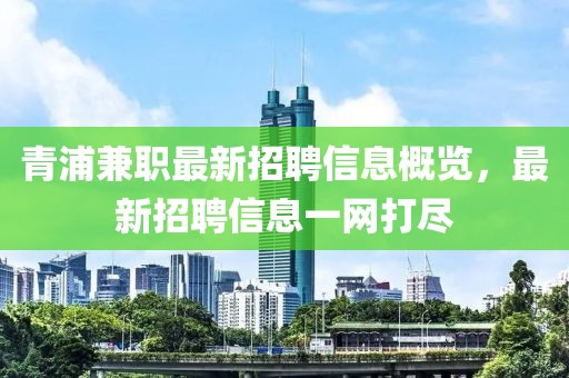 青浦兼職最新招聘信息概覽，最新招聘信息一網(wǎng)打盡