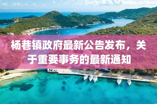 楊巷鎮(zhèn)政府最新公告發(fā)布，關于重要事務的最新通知