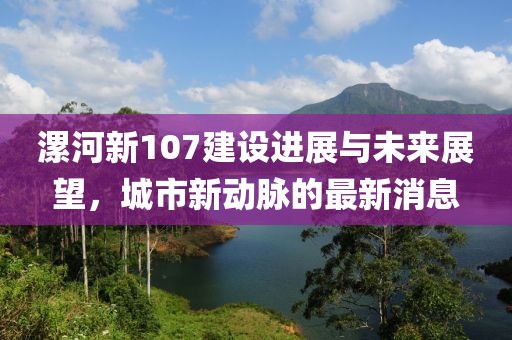 漯河新107建設(shè)進(jìn)展與未來(lái)展望，城市新動(dòng)脈的最新消息