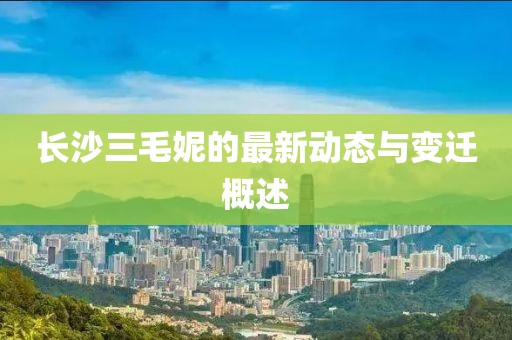 長沙三毛妮的最新動態(tài)與變遷概述