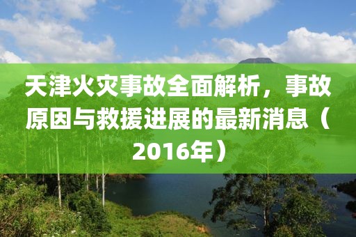 天津火災(zāi)事故全面解析，事故原因與救援進展的最新消息（2016年）