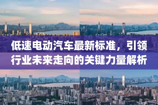 低速電動(dòng)汽車最新標(biāo)準(zhǔn)，引領(lǐng)行業(yè)未來(lái)走向的關(guān)鍵力量解析