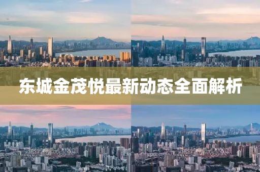 東城金茂悅最新動態(tài)全面解析