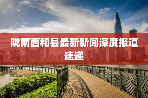 隴南西和縣最新新聞深度報道速遞