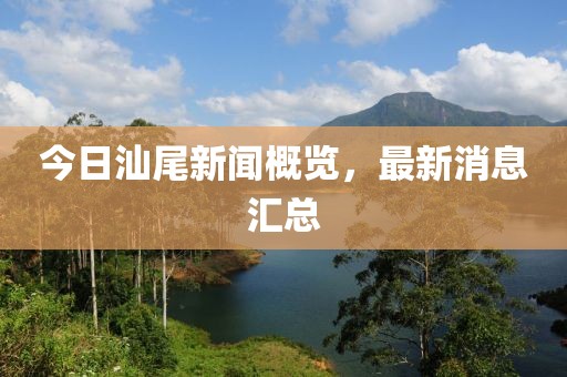 今日汕尾新聞概覽，最新消息匯總