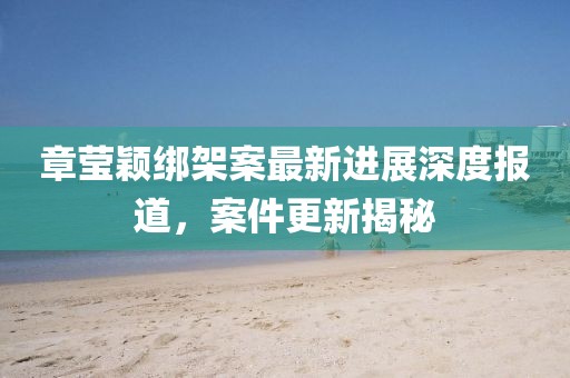 章瑩穎綁架案最新進展深度報道，案件更新揭秘
