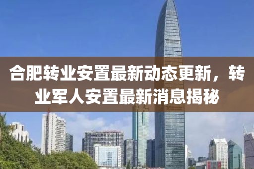 合肥轉(zhuǎn)業(yè)安置最新動(dòng)態(tài)更新，轉(zhuǎn)業(yè)軍人安置最新消息揭秘