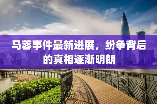 馬蓉事件最新進展，紛爭背后的真相逐漸明朗