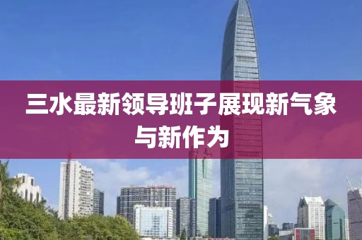 三水最新領(lǐng)導(dǎo)班子展現(xiàn)新氣象與新作為