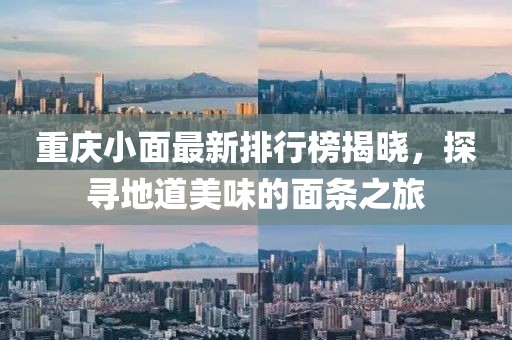 重慶小面最新排行榜揭曉，探尋地道美味的面條之旅
