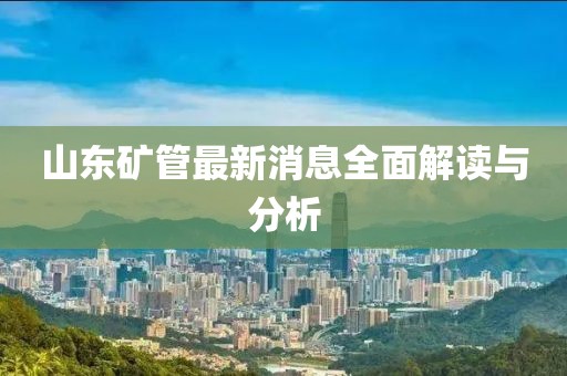 山東礦管最新消息全面解讀與分析