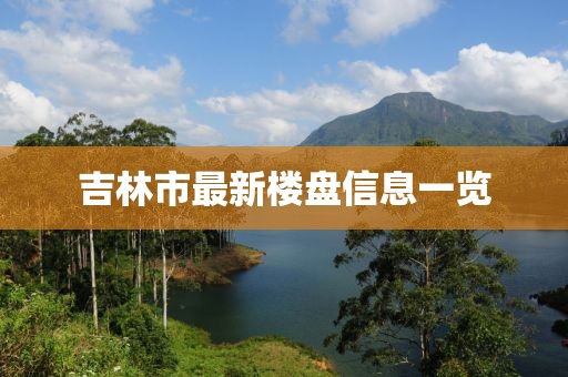 吉林市最新樓盤信息一覽