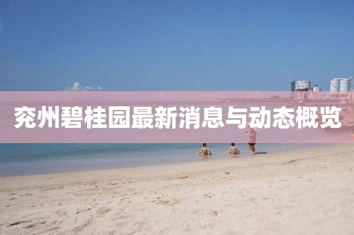 兗州碧桂園最新消息與動態(tài)概覽