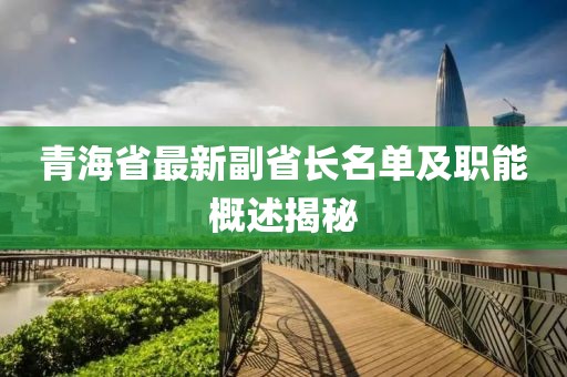 青海省最新副省長名單及職能概述揭秘
