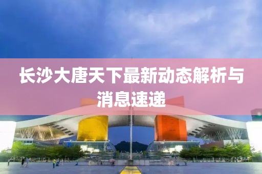 長沙大唐天下最新動態(tài)解析與消息速遞