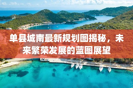 單縣城南最新規(guī)劃圖揭秘，未來繁榮發(fā)展的藍(lán)圖展望
