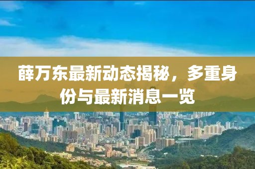 薛萬東最新動(dòng)態(tài)揭秘，多重身份與最新消息一覽