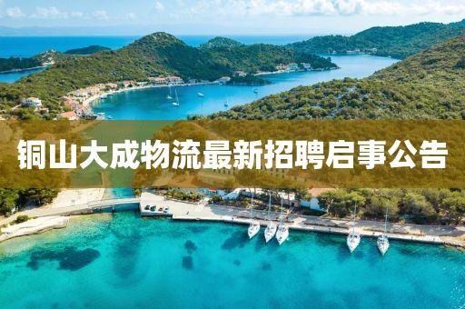 銅山大成物流最新招聘啟事公告