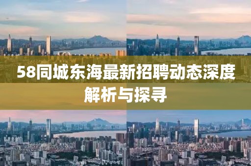 58同城東海最新招聘動(dòng)態(tài)深度解析與探尋