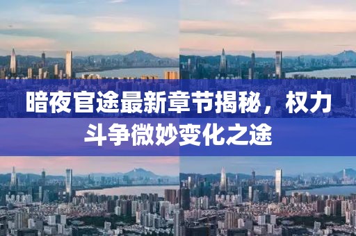 暗夜官途最新章節(jié)揭秘，權(quán)力斗爭(zhēng)微妙變化之途