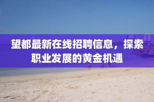 望都最新在線招聘信息，探索職業(yè)發(fā)展的黃金機(jī)遇