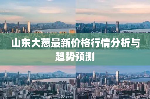 山東大蔥最新價格行情分析與趨勢預(yù)測