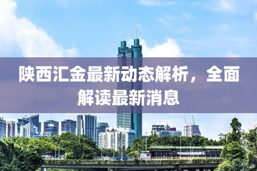 陜西匯金最新動態(tài)解析，全面解讀最新消息