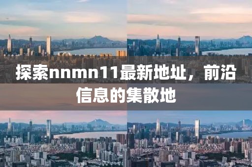 探索nnmn11最新地址，前沿信息的集散地