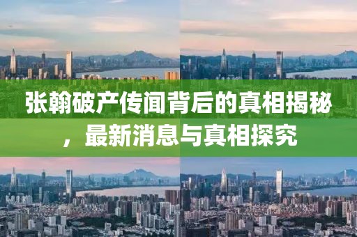 張翰破產(chǎn)傳聞背后的真相揭秘，最新消息與真相探究
