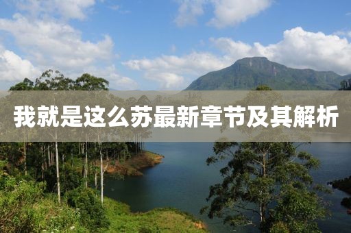 我就是這么蘇最新章節(jié)及其解析