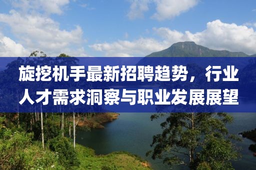 旋挖機手最新招聘趨勢，行業(yè)人才需求洞察與職業(yè)發(fā)展展望
