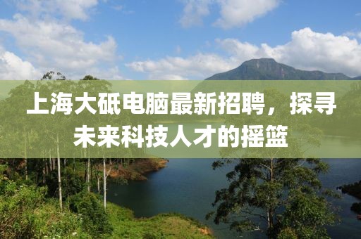 上海大砥電腦最新招聘，探尋未來(lái)科技人才的搖籃