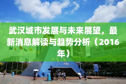 武漢城市發(fā)展與未來展望，最新消息解讀與趨勢分析（2016年）