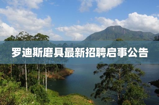 羅迪斯磨具最新招聘啟事公告