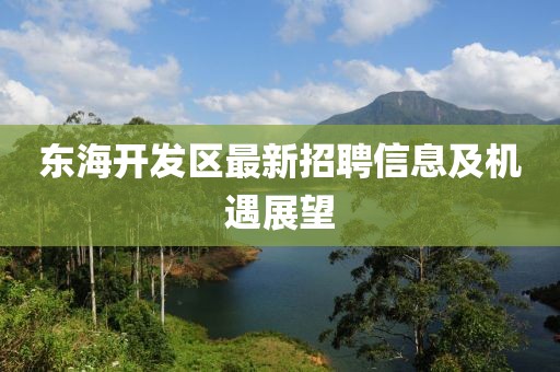 東海開發(fā)區(qū)最新招聘信息及機遇展望