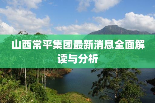 山西常平集團(tuán)最新消息全面解讀與分析