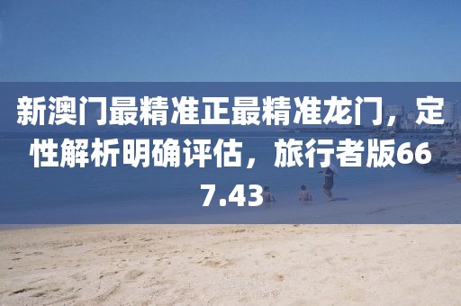 新澳門最精準正最精準龍門，定性解析明確評估，旅行者版667.43