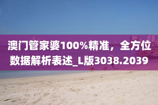 澳門管家婆100%精準(zhǔn)，全方位數(shù)據(jù)解析表述_L版3038.2039